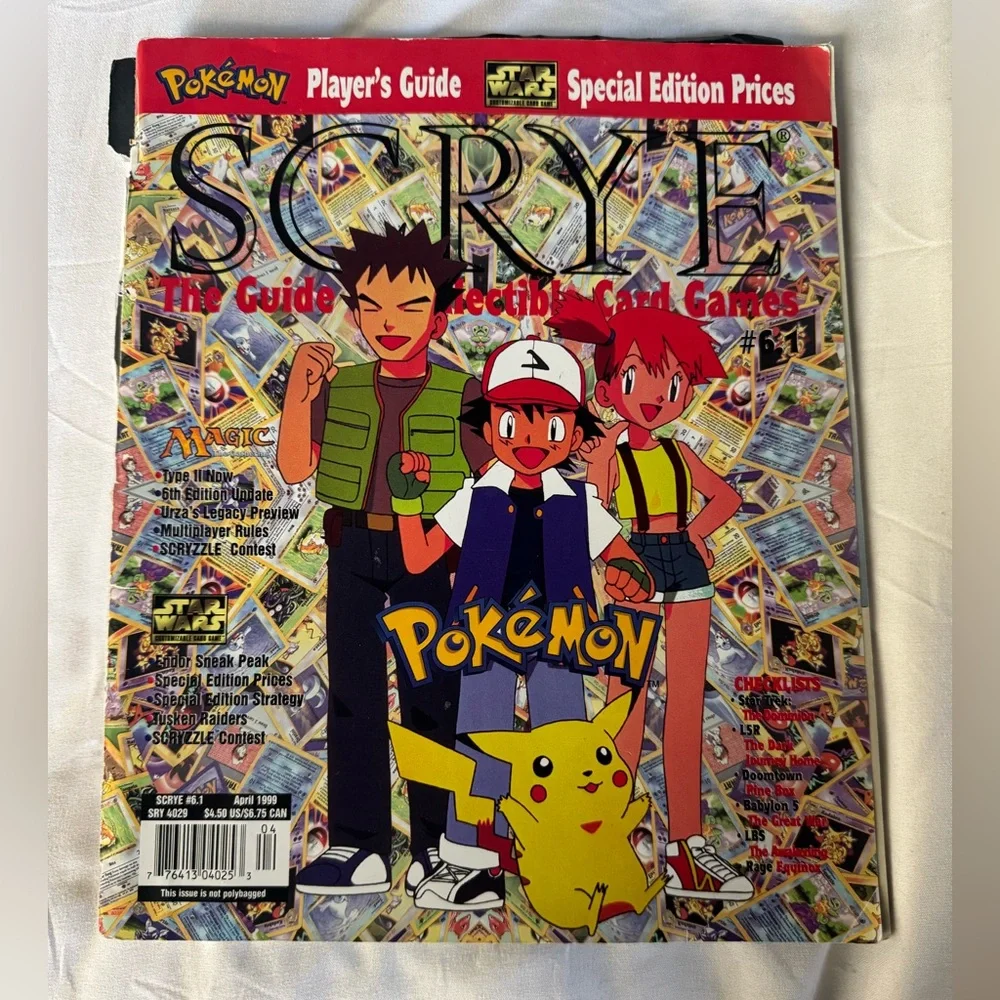 SCRYE THE GUIDE TO COLLECTIBLE CARD GAMES APRIL 1999 MAGAZINE POKÉMON MAGIC